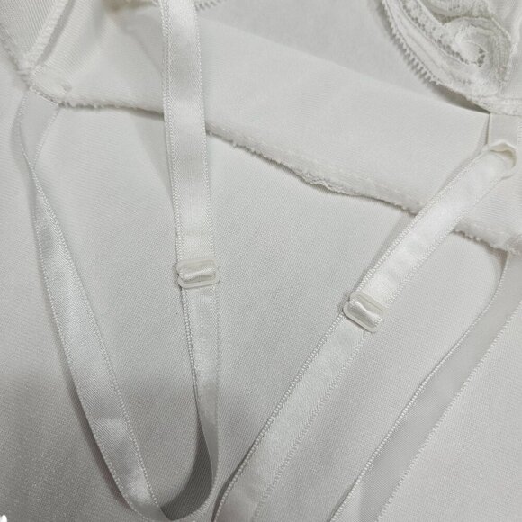 Vintage Sears The Doesn't Slip Womens White Nylon Camisole Slip Size 34‎ Basic - Picture 5 of 8